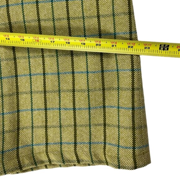 Ann Taylor LOFT Wool Blend Lined Windowpane Plaid Box Pleat Skirt Y2K Size 12 - Picture 7 of 15